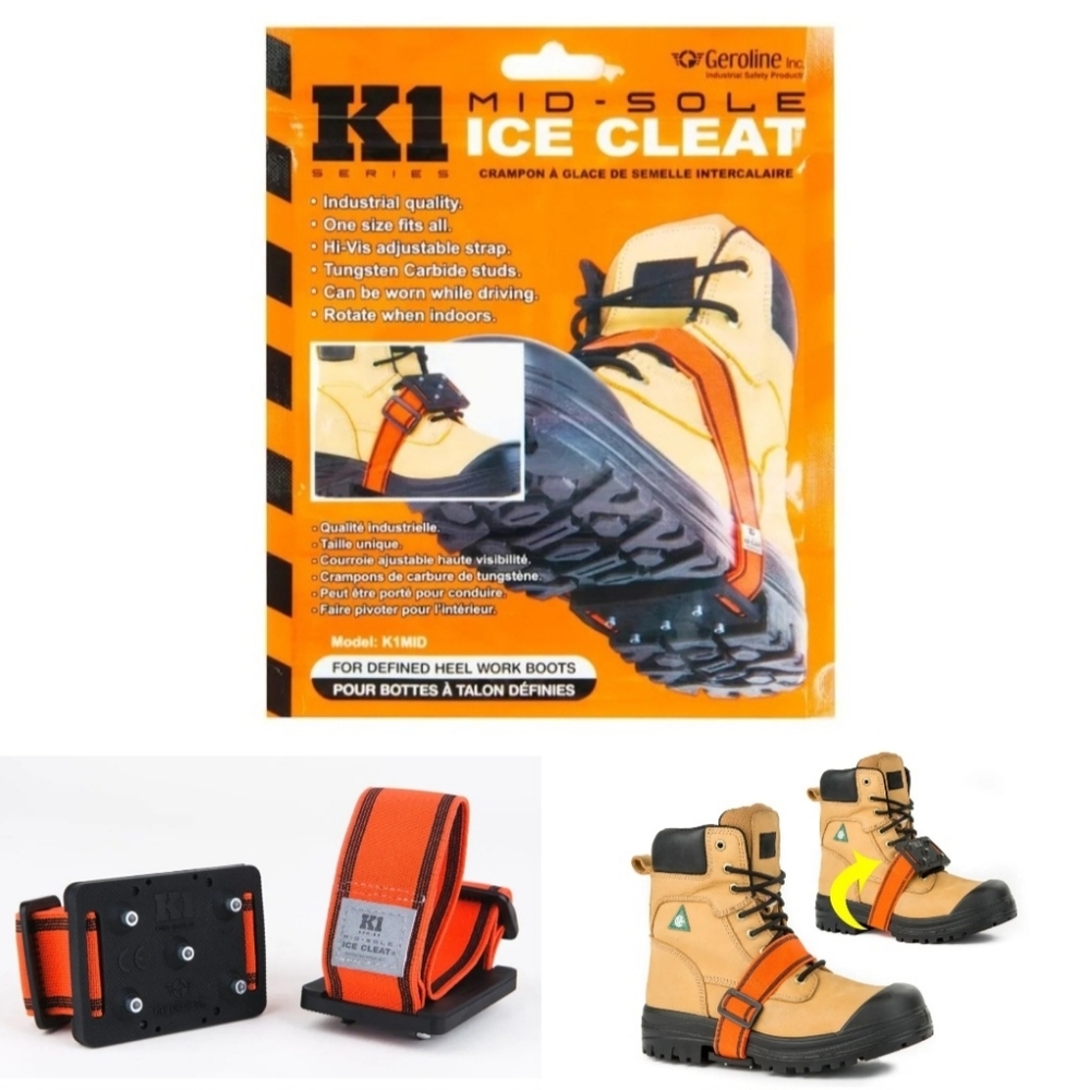 New K1 Mid-Sole Ice Cleats Rotate Traction Cleats Indoor/Outdoor Transition